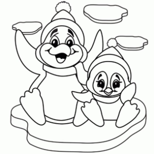 Baby Penguin Coloring Page
 Penguins coloring pages to and print for free