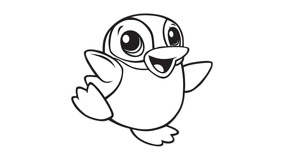 Baby Penguin Coloring Page
 Cartoon Penguin Drawings Coloring Pages