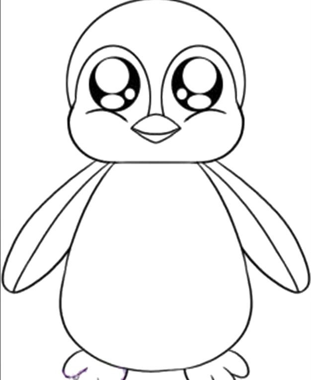 Baby Penguin Coloring Page
 Cute Baby Penguin Coloring Pages Color