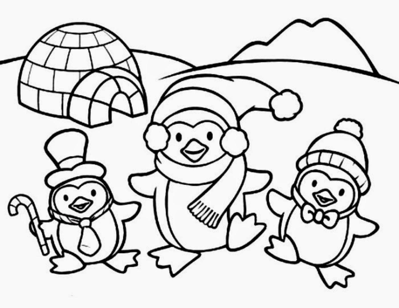 Baby Penguin Coloring Page
 Cute Baby Penguin Colour Drawing HD Wallpaper