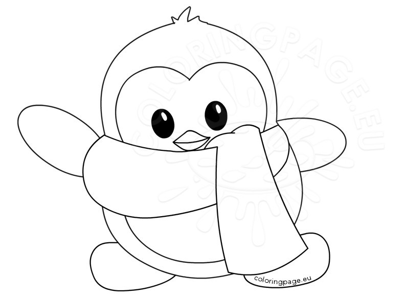 Baby Penguin Coloring Page
 Cute Penguin Coloring Pages at GetColorings