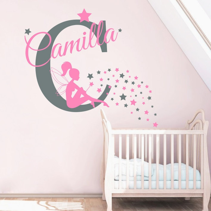 Baby Room Decoration Stickers
 Custom Name Wall Decals Fairy Decal Nursery Baby Girl Room