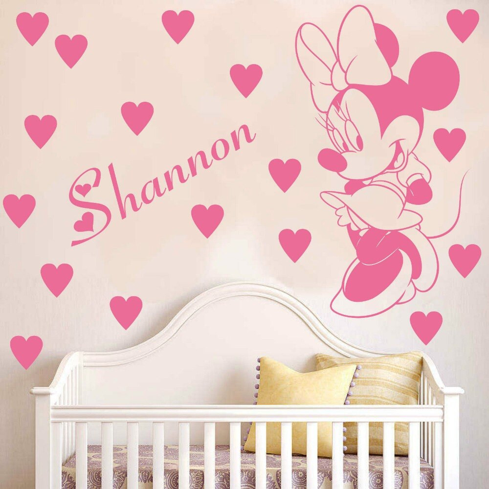 Baby Room Decoration Stickers
 Cartoon Customized Name Kids Room Decoration Decals