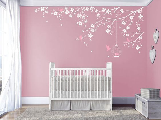 Baby Room Decoration Stickers
 Cartoon Flower Butterfly wall Stickers DIY Decal Window