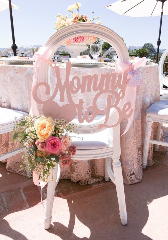 Baby Shower Chair Decoration Ideas
 Baby Shower Chair Sign Mommy to Be Wooden Cutout in Custom