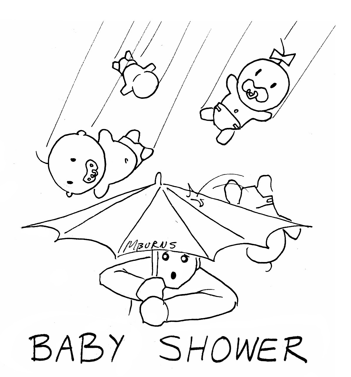 Baby Shower Coloring Page
 " ic Strip" by Mike Burns Baby Shower Teleport