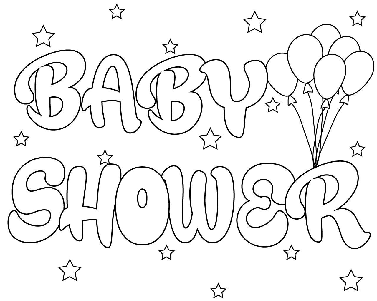Baby Shower Coloring Page
 Baby Shower Coloring Pages Print