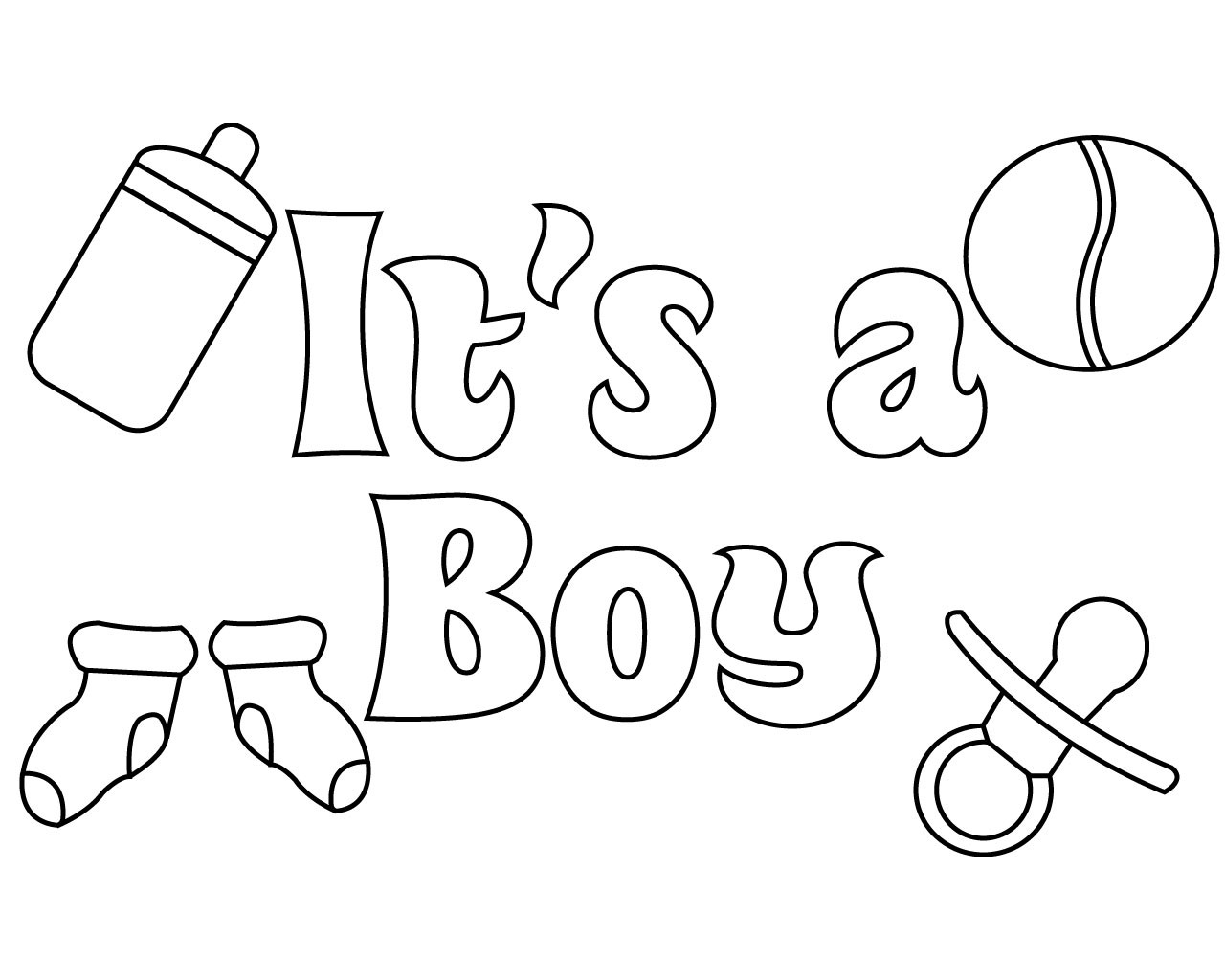 Baby Shower Coloring Page
 Free Printable Baby Shower Coloring Pages