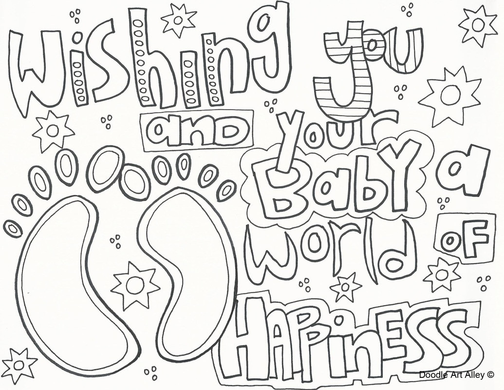 Baby Shower Coloring Page
 Baby Coloring Pages Doodle Art Alley