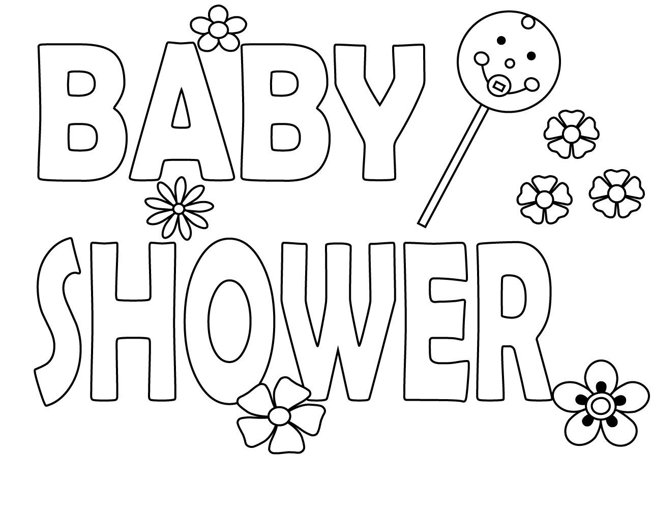 Baby Shower Coloring Page
 Free Printable Baby Shower Coloring Pages