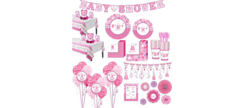 Baby Shower Games Party City
 It s a Girl Baby Shower Party Supplies Party City