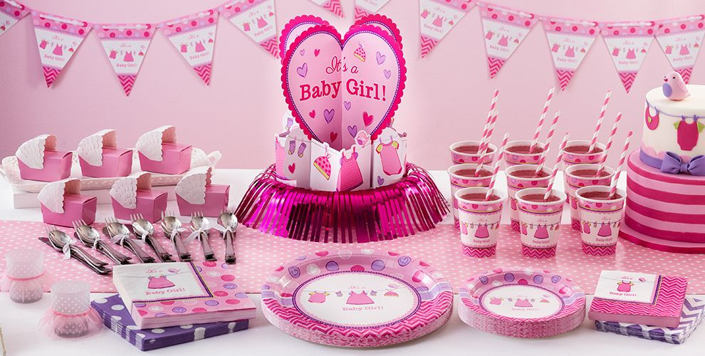Baby Shower Games Party City
 It s a Girl Baby Shower Party Supplies Party City