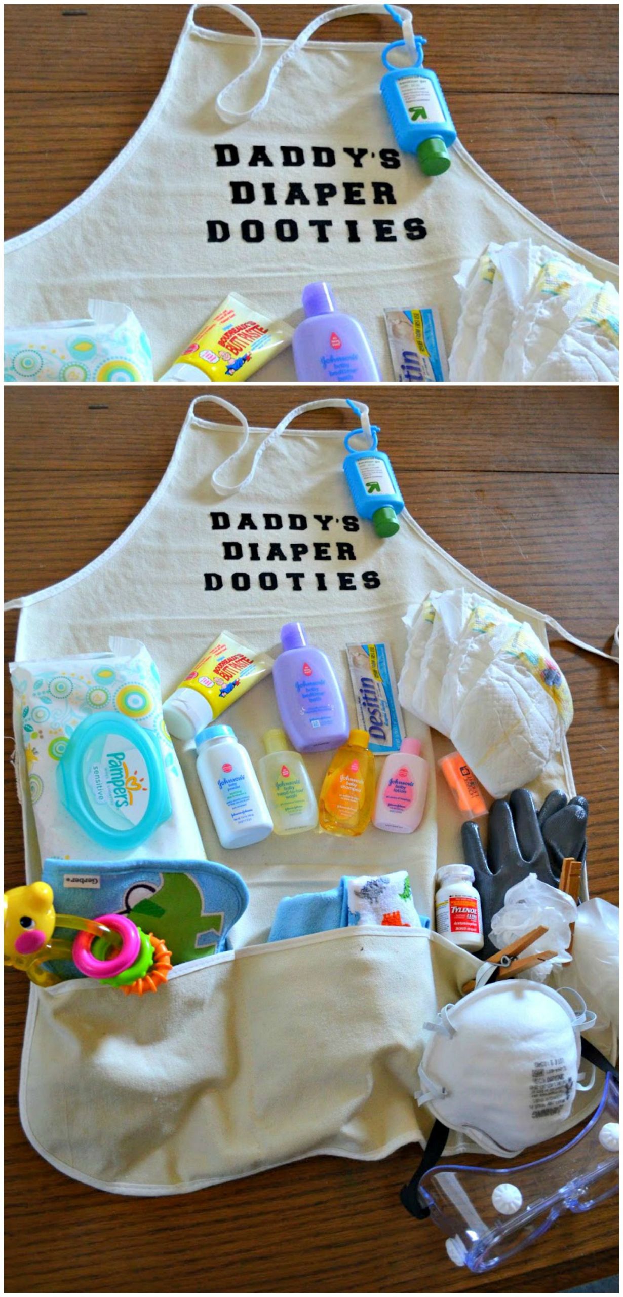 Baby Shower Gift Ideas For Mom And Dad
 Daddy s Diaper Dooties Packed with diapers wipes powder lotion soap Tylenol gloves hand