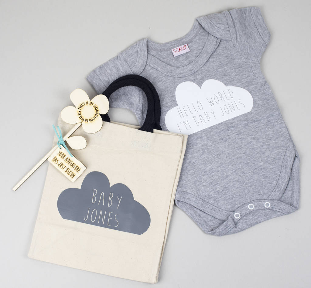 Baby Shower Gift Set
 personalised baby shower t set by we are scamp