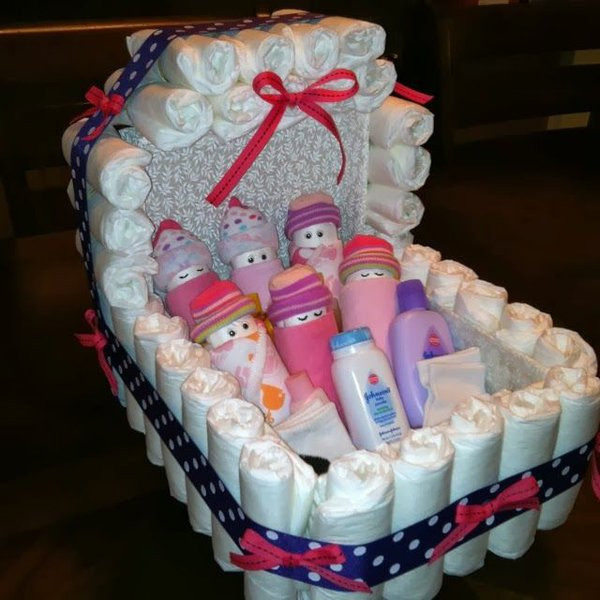 Baby Shower Gifts Made With Diapers
 14 Baby Shower Diaper Gifts & Decorations Care munity