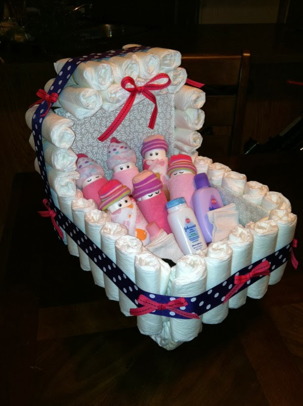 Baby Shower Gifts Made With Diapers
 Callie May Diaper Baby Carriage