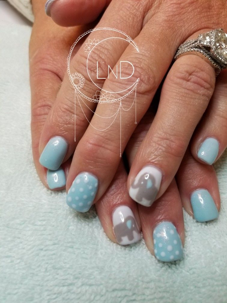 Baby Shower Nail Ideas
 Baby shower nail art it s a boy in 2019