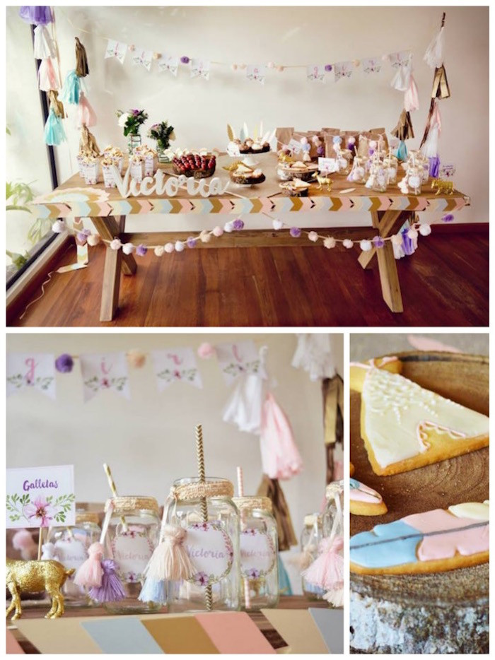 Baby Shower Party Decorations Ideas
 Kara s Party Ideas Boho Baby Shower
