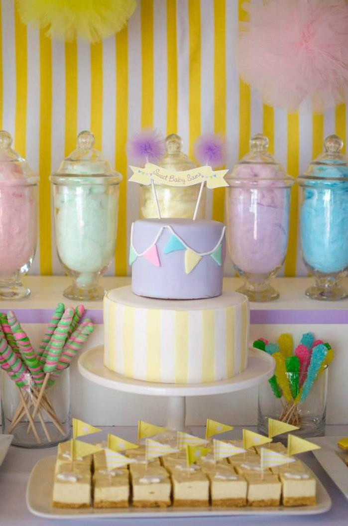 Baby Shower Party Decorations Ideas
 Kara s Party Ideas Fairyfloss Cotton Candy Baby Shower