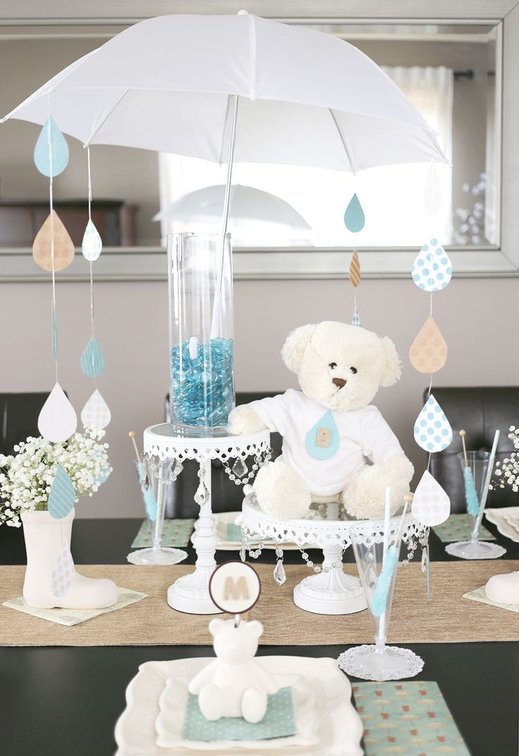 Baby Showers Decorations Ideas
 DIY Raindrop Umbrella Centerpiece in 2019