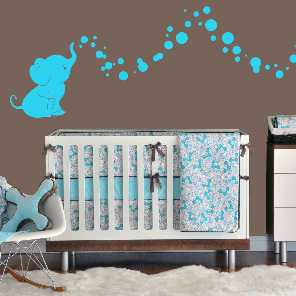 Baby Wall Decoration Ideas
 Cutie Elephant Bubbles Wall Decal Vinyl Wall Nursery Room