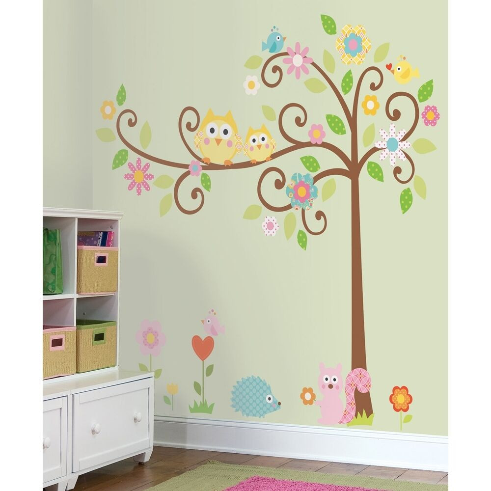 Baby Wall Decoration Ideas
 New Giant SCROLL TREE WALL DECALS Baby Nursery Stickers