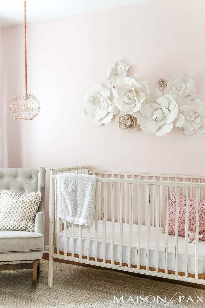 Baby Wall Decoration Ideas
 Paper Flower Wall Art in the Nursery