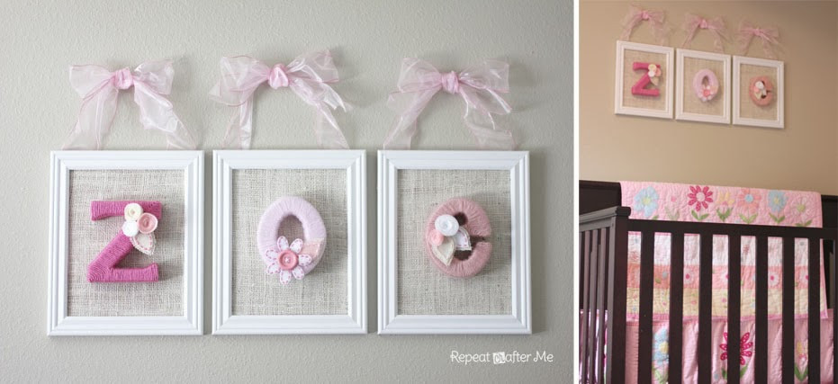 Baby Wall Decoration Ideas
 Baby Girl Nursery DIY decorating ideas Repeat Crafter Me