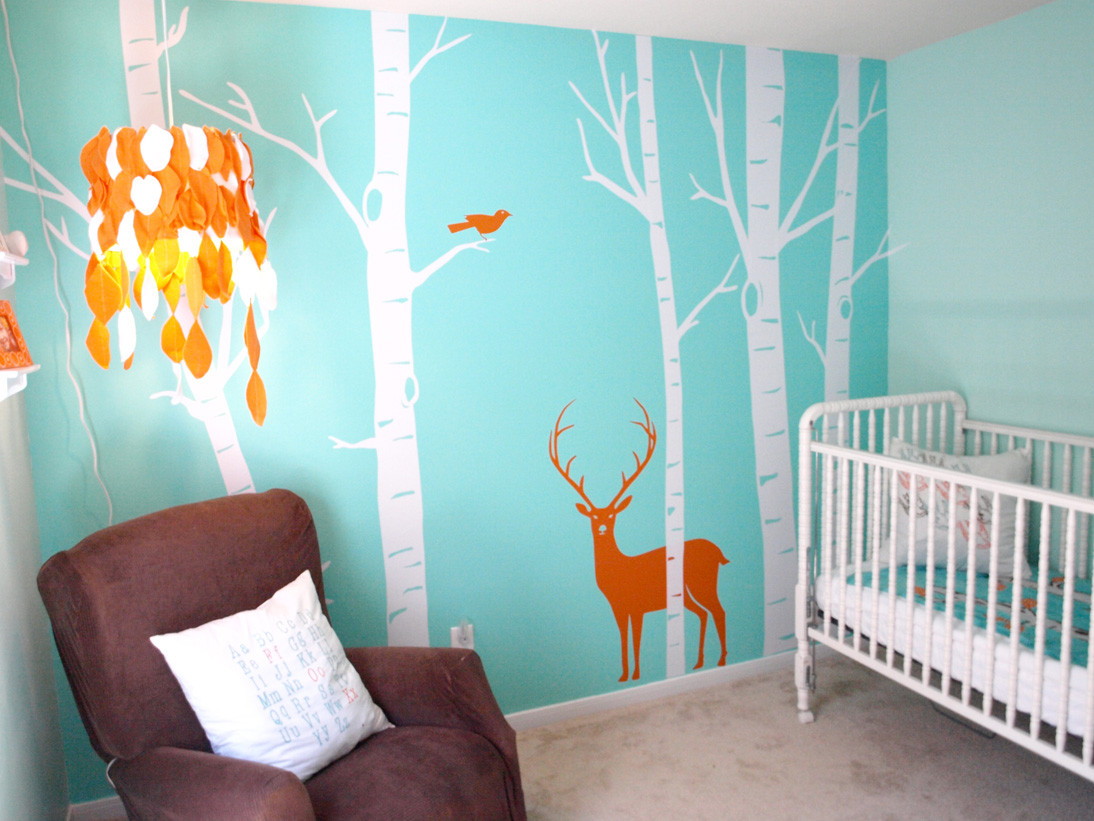 Baby Wall Decoration Ideas
 Jungle themed toddler room decorating with olive green
