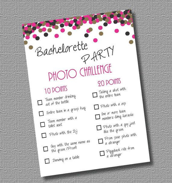 Bachelorette Party Activity Ideas
 Digital Ready to Print PDF Bachelorette Party Game