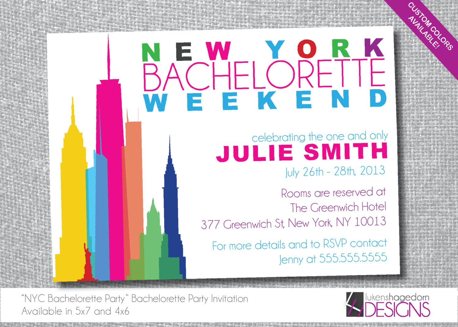 Bachelorette Party Ideas In Nyc
 New York Bachelorette Party Invitation