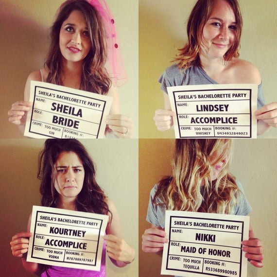 Bachelorette Party Ideas With Minors
 Bachelorette Party Mugshot Sign Printable Bachelorette Party