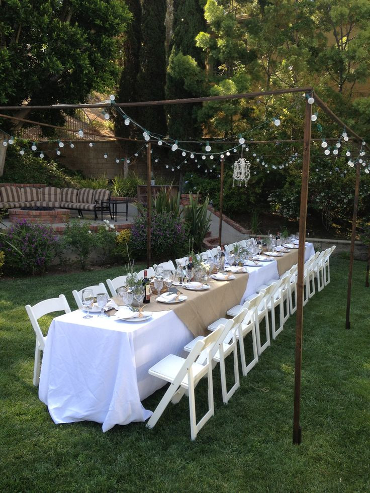 Backyard Engagement Party Decorating Ideas
 Outdoor Tuscan Dinner Party