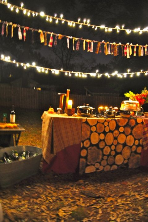 Backyard Fire Pit Party Ideas
 Outdoor Fireside Party Tablescape love this for a fall