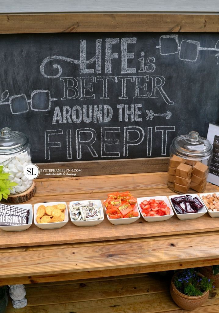 Backyard Fire Pit Party Ideas
 S mores Bar Party