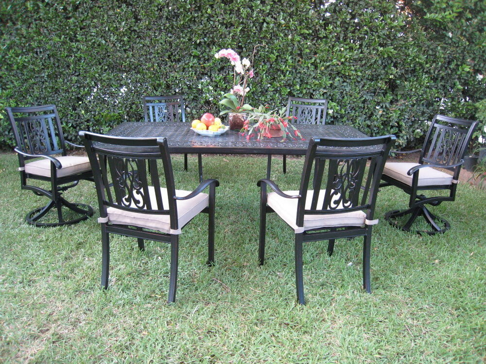 Backyard Furniture Sets
 Cast Aluminum Outdoor Patio Furniture Dining Set A with 2