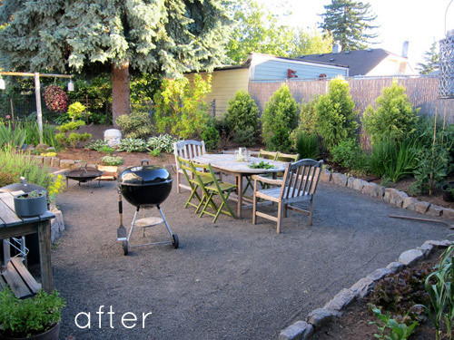 Backyard Gravel Ideas
 before & after two backyard renovations – Design Sponge