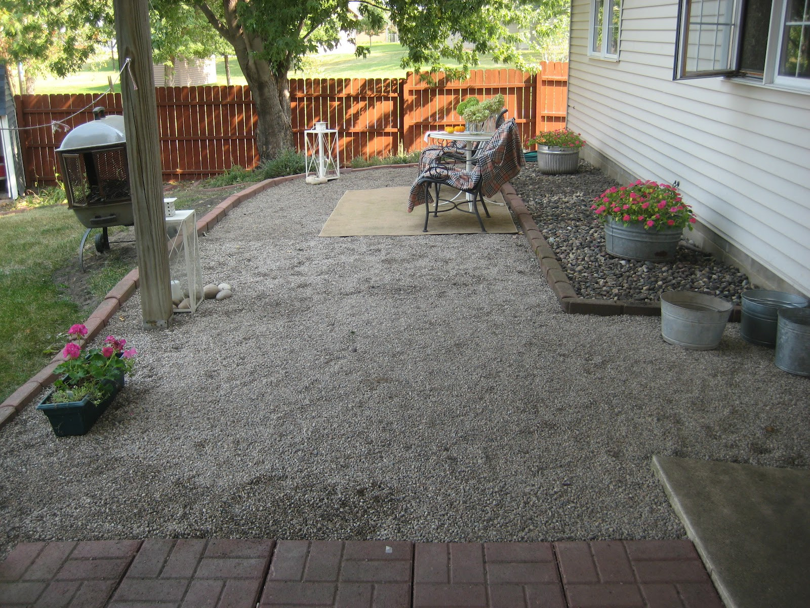 Backyard Gravel Ideas
 Happy At Home A New Gravel Patio