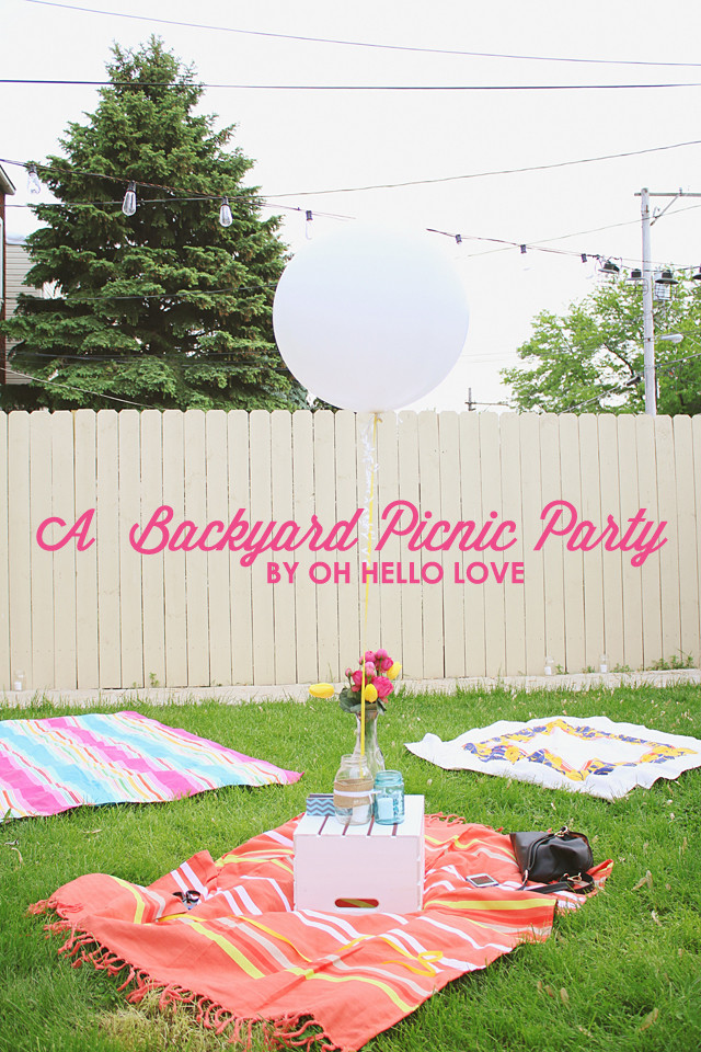 Backyard Picnic Party Ideas
 oh hello love A Backyard Picnic Party
