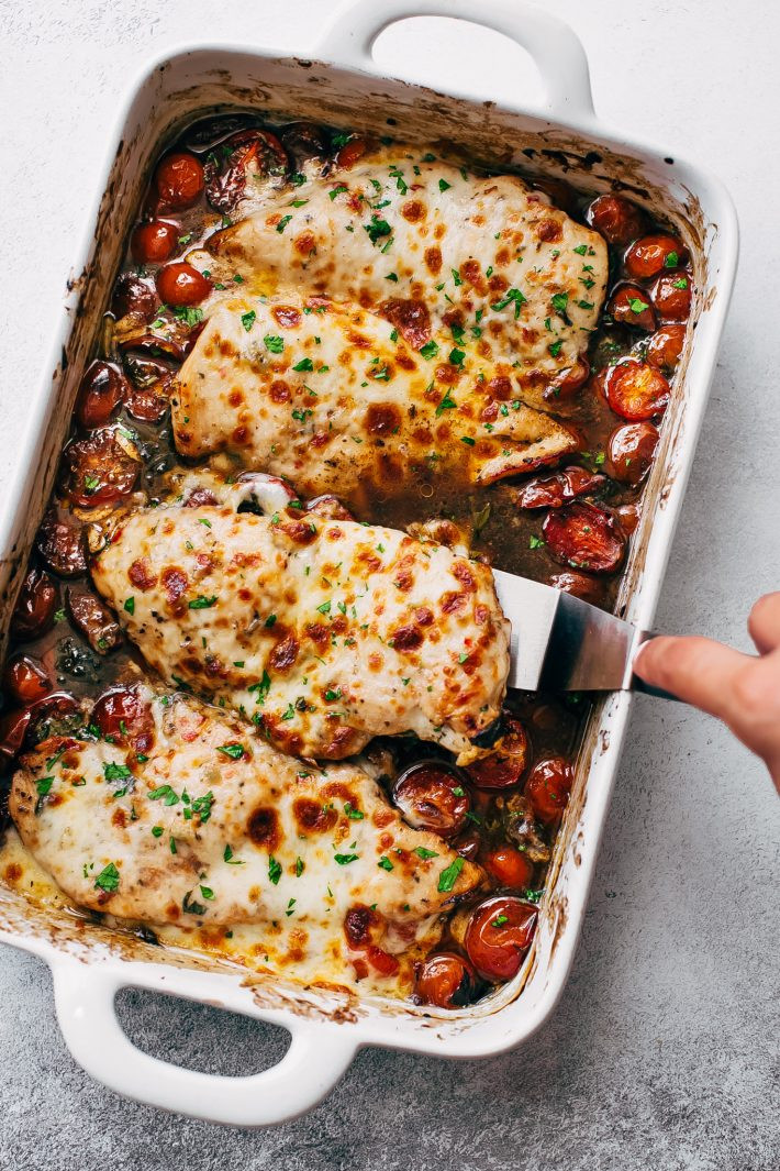 Baked Chicken Receipes
 Balsamic Tomato Baked Chicken with Mozzarella Recipe