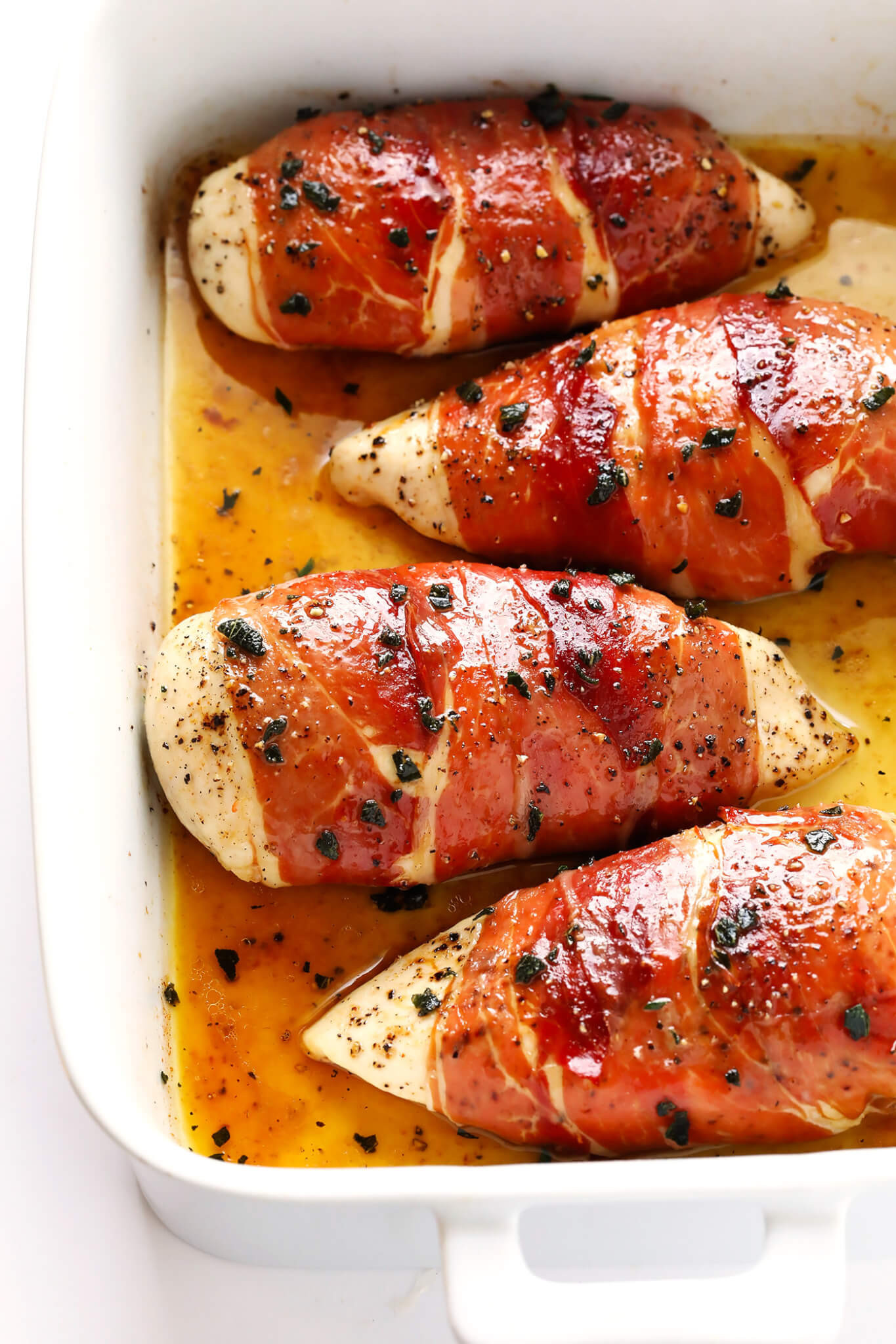 Baked Chicken Receipes
 Prosciutto Wrapped Baked Chicken