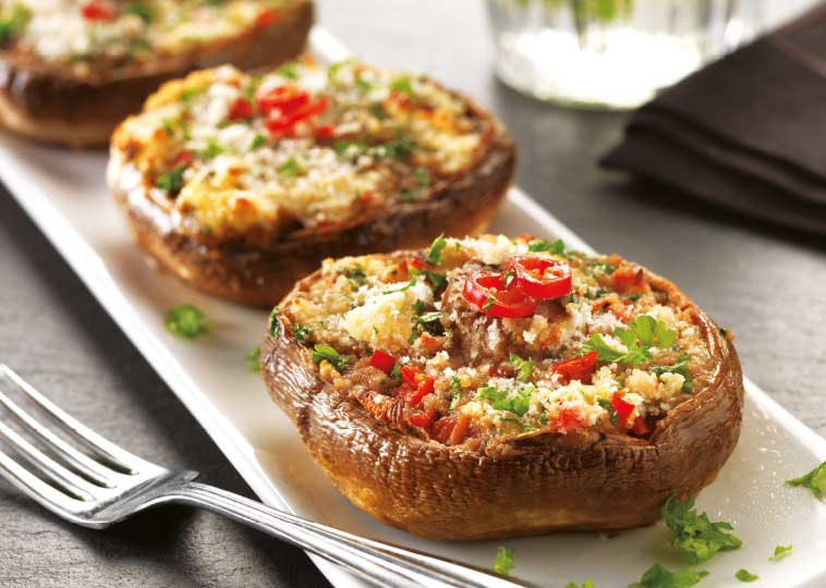 Baked Mushrooms With Cheese
 Cheese and ham stuffed mushrooms – appetite magazine