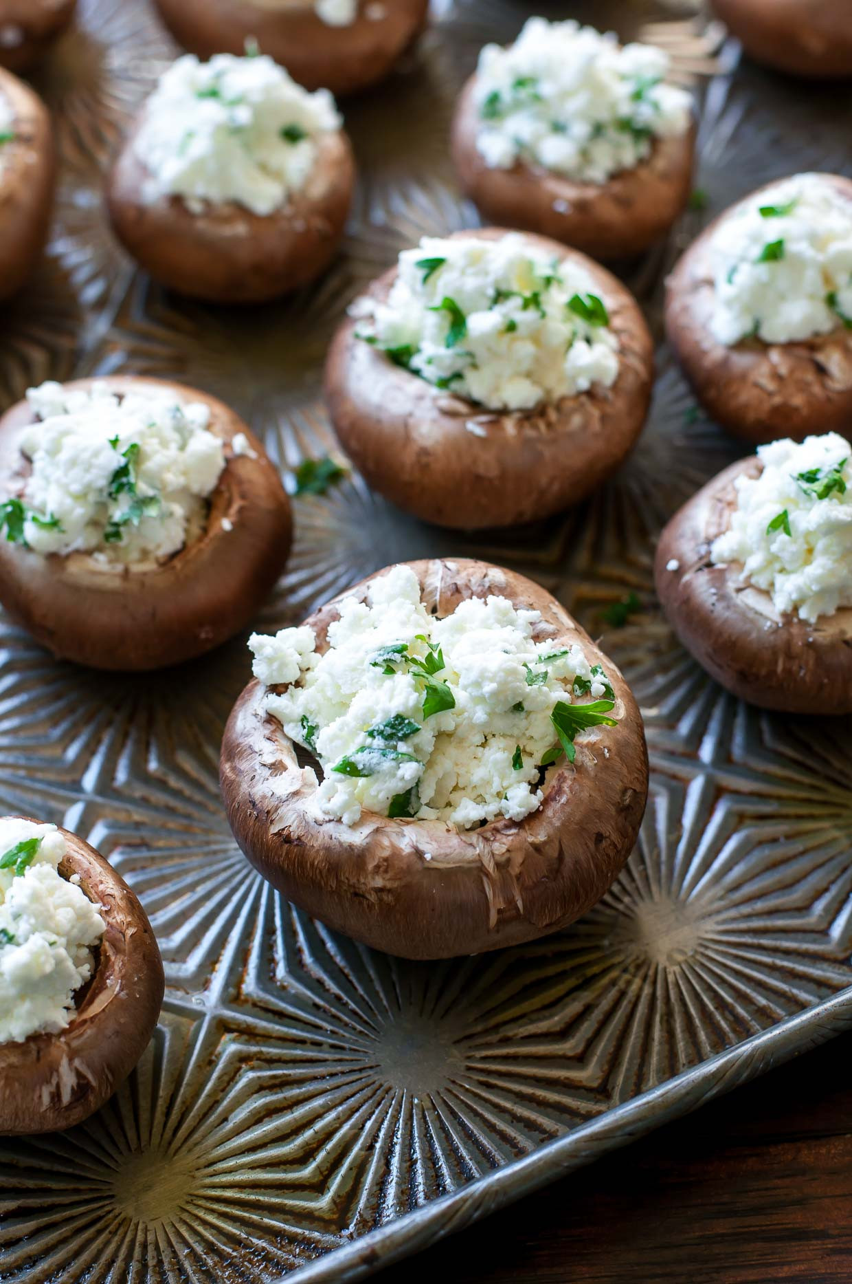 Baked Mushrooms With Cheese
 Herbed Goat Cheese Stuffed Mushrooms Peas And Crayons