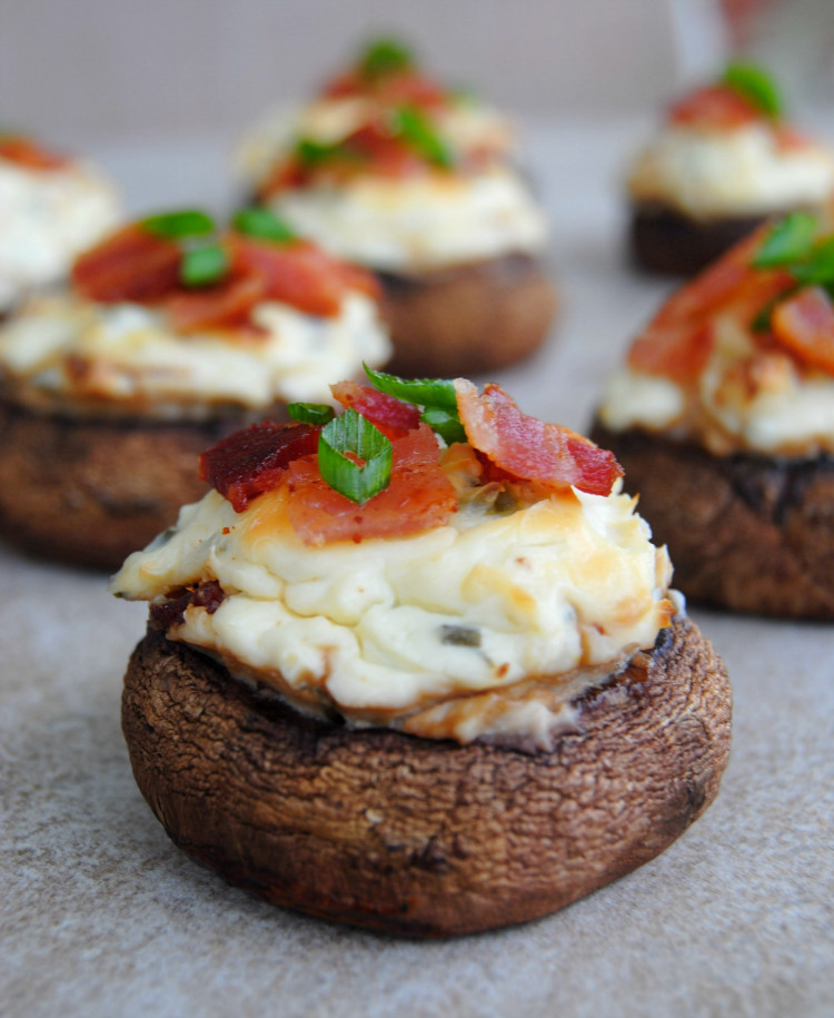 Baked Mushrooms With Cheese
 SteakNPotatoesKindaGurl Bacon and Spicy Cream Cheese