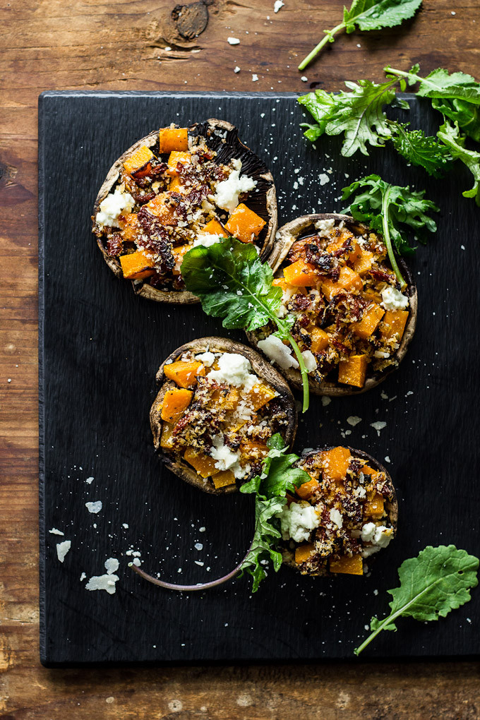 Baked Mushrooms With Cheese
 butternut squash stuffed mushrooms with goat cheese