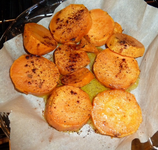 Baked Sweet Potato Slices
 Roasted Sweet Potato Slices Dunlop Brothers Family Cookbook
