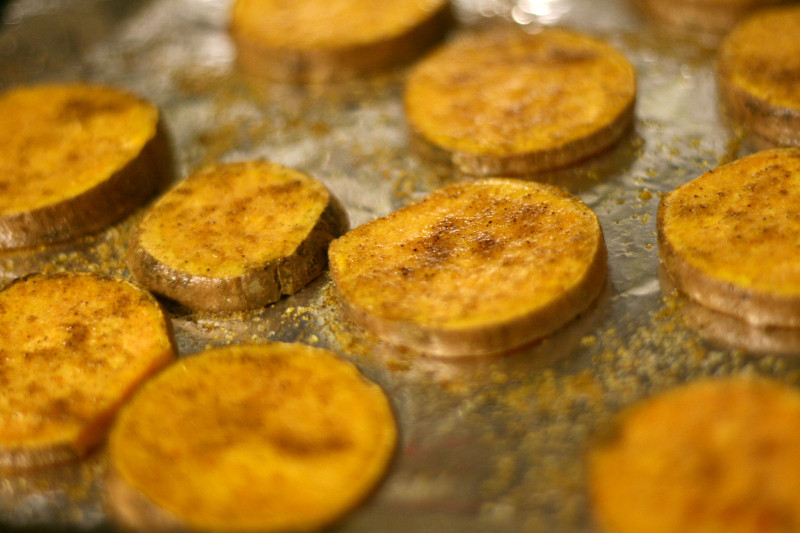 Baked Sweet Potato Slices
 Sliced Baked Sweet Potatoes – Hungry Hannah