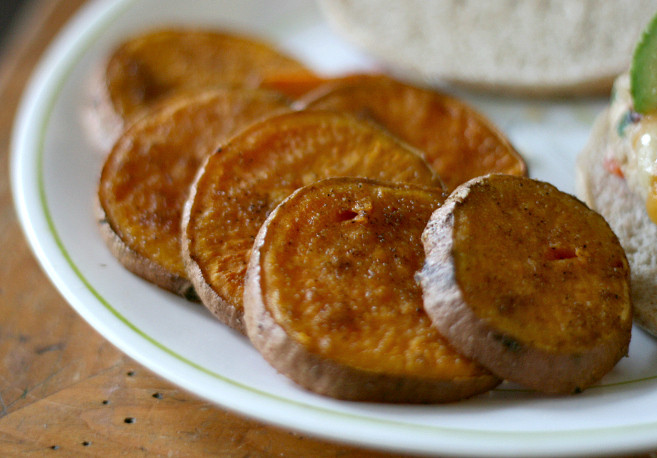 Baked Sweet Potato Slices
 Sliced Baked Sweet Potatoes – Hungry Hannah