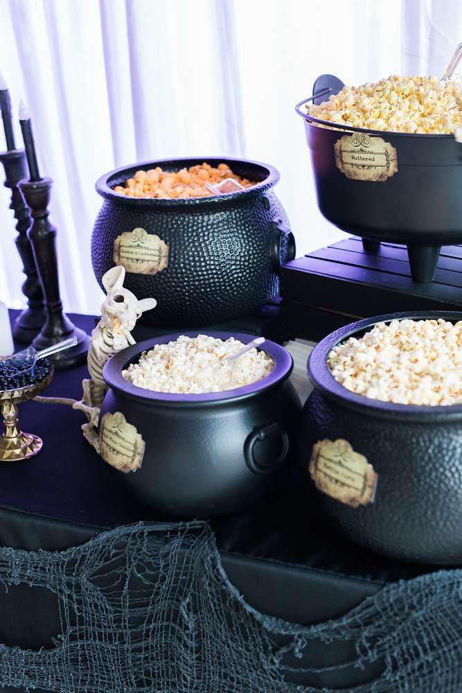Bar Halloween Party Ideas
 Popcorn bar at a witches Halloween party See more party
