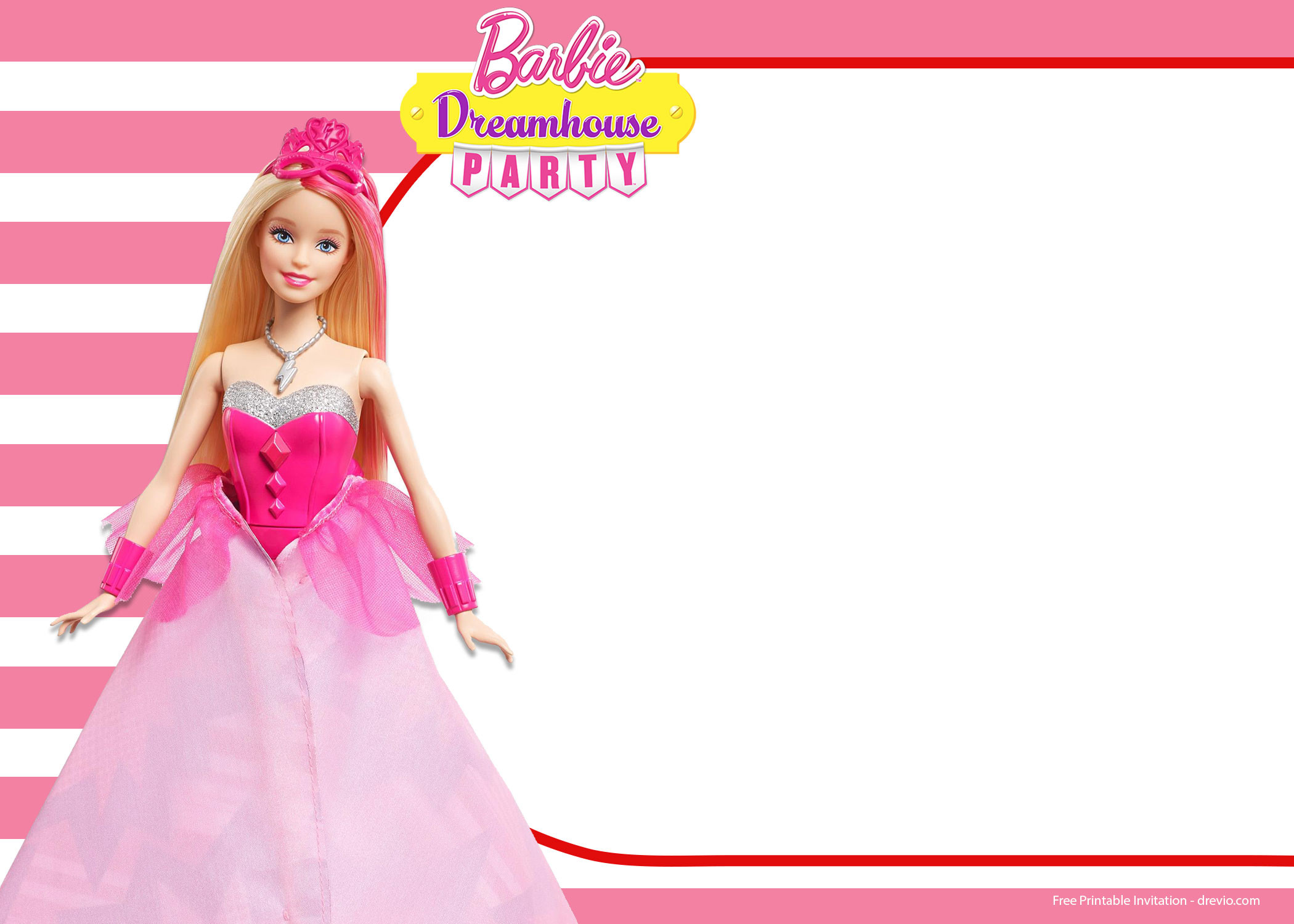 Barbie Birthday Invitations
 FREE Barbie Birthday Invitation Templates FREE
